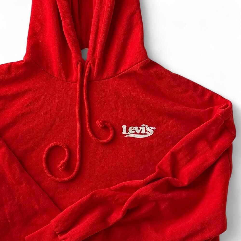 Levi’s Red Cropped Hoodie Size M